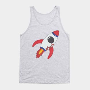 Wallstreetbets cartoon rocket Tank Top